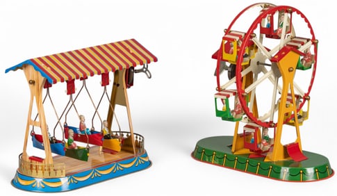 (2) Modern Litho-Tin Circus Toys