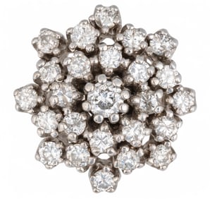14K White Gold Diamond Cocktail Ring