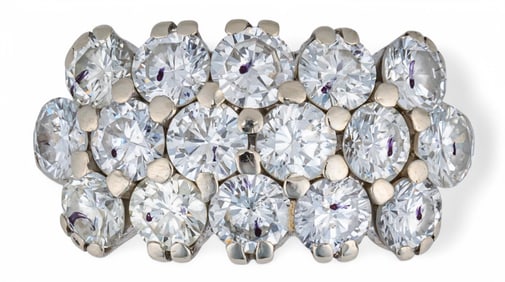 14K White Gold Diamond Array Ring