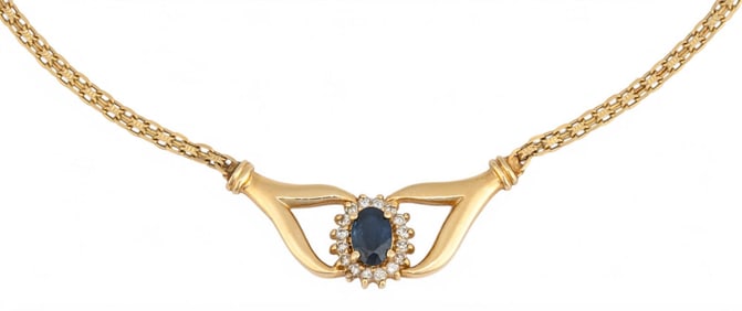14K Sapphire Necklace
