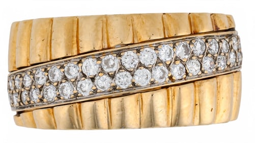 14K Diamond Wedding Band