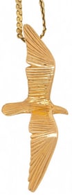 14K Bird Pendant Necklace