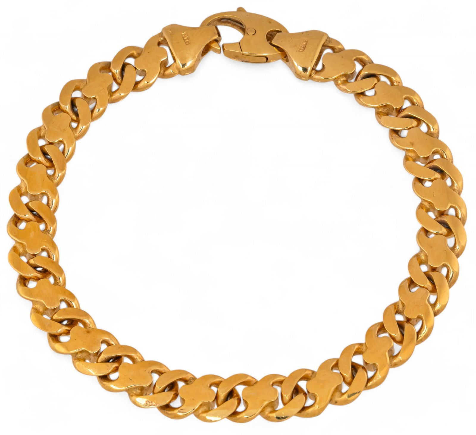 14K Italian Cuban Link Bracelet (1 of 7)