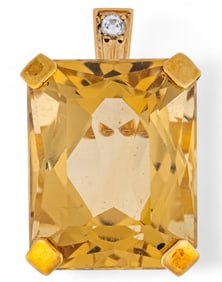 14K Citrine Pendant
