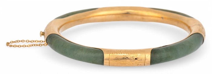 14K Jade Cuff Bracelet