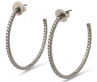 Titanium Diamond Hoops