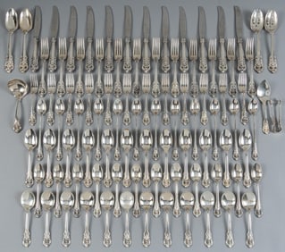 "Grande Baroque" By Wallace Silversmiths Sterling Silver Flatware set