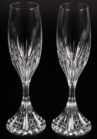 Pair of Baccarat Massena Crystal Flutes