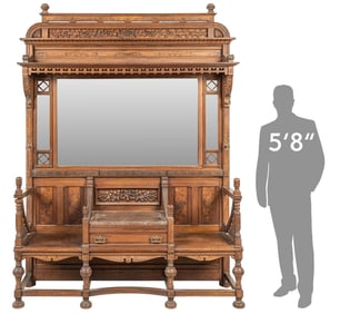 Antique American Hall Tree