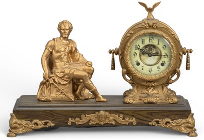 Vintage Classical Revival Style Mantel Clock