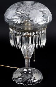 Antique American Brilliant Period Parlor Lamp