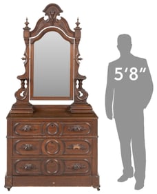 American Rococo Revival Style Dresser