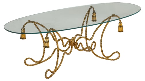 Gold Rope Coffee Table