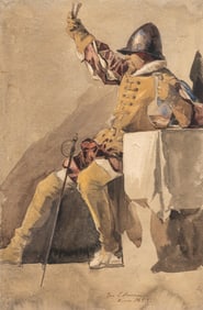 George Loring Brown, Cavalier Toast, 1853