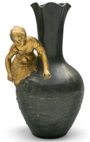 After Auguste Moreau, Bronze Vase