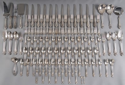 "Grande Baroque" By Wallace Silversmiths Sterling Silver Flatware Set