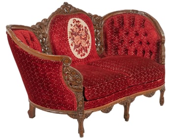 Rococo Revival Style Settee