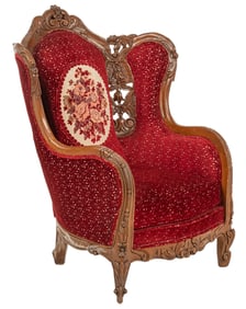 Rococo Revival Style Arm Chair