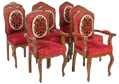 (8) Rococo Revival Style Dining Chairs
