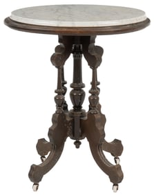 Victorian Style Marble Top Parlor Table