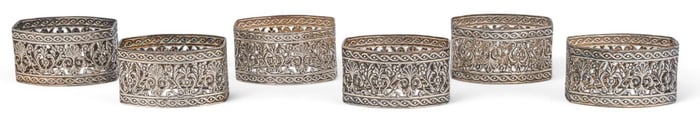 (6) Sterling Silver Pierced Napkin Rings