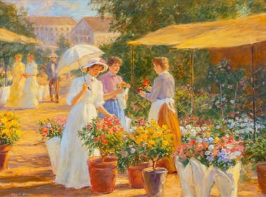 Greg F. Harris, "Flower Market Early Morning"