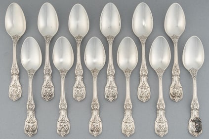 (12) "Francis I" By Reed & Barton Sterling Silver Teaspoons