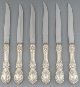 (6)"Francis I" by Reed & Barton Sterling Silver Steak Knives