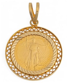 $5 American Gold Eagle Coin Pendant