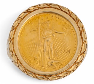 2000 American Eagle $2.5 Gold Coin Ring
