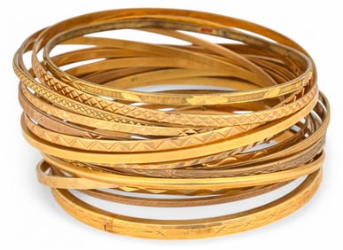 Collection of Gold Bangles