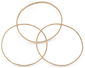 Set of (3) 14K Bangles