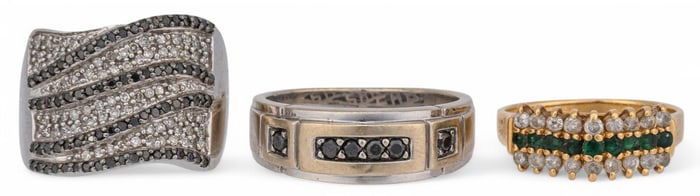 (3) 14K Diamond Rings