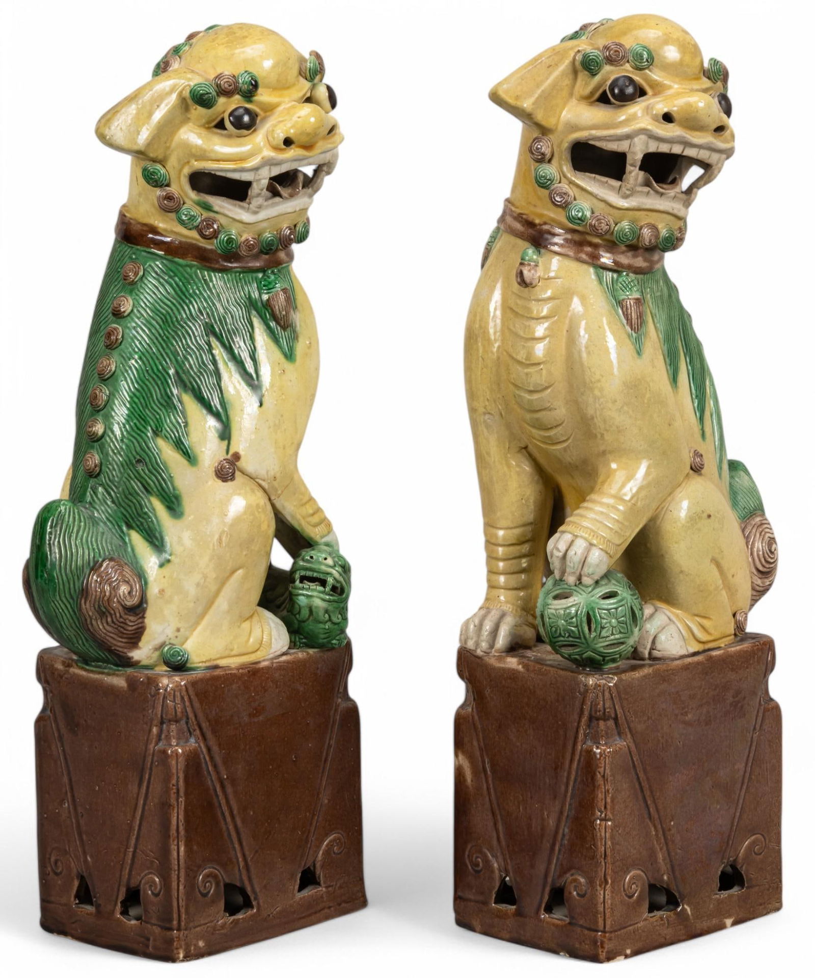Pair of Chinese Foo Dog Sculptures (1 of 9)