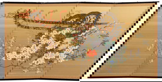 Japanese Painted Folding Panels