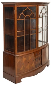 Georgian Style Concave China Cabinet