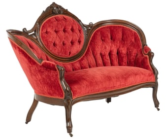 Victorian Style Medallion Back Sofa
