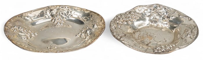 Pair of "Repousse" Sterling Bowls