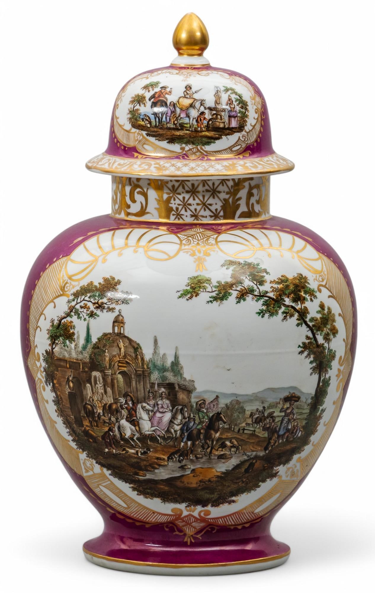 Augustus Rex Meissen Covered Vase (1 of 9)