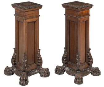 Pair of Wooden Pedestals