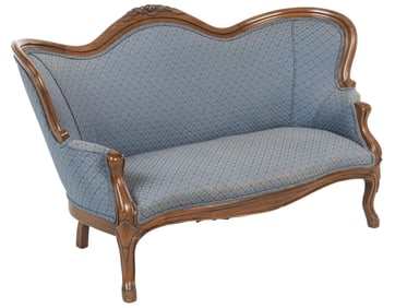 Blue Upholstery Settee