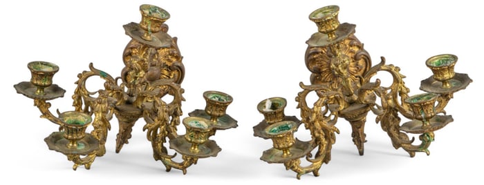 Pair of Gilt Wall Sconces