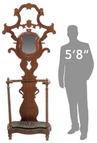 Wooden Coat and Umbrella Rack