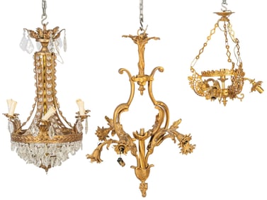 (3) Louis XVI Style Chandeliers