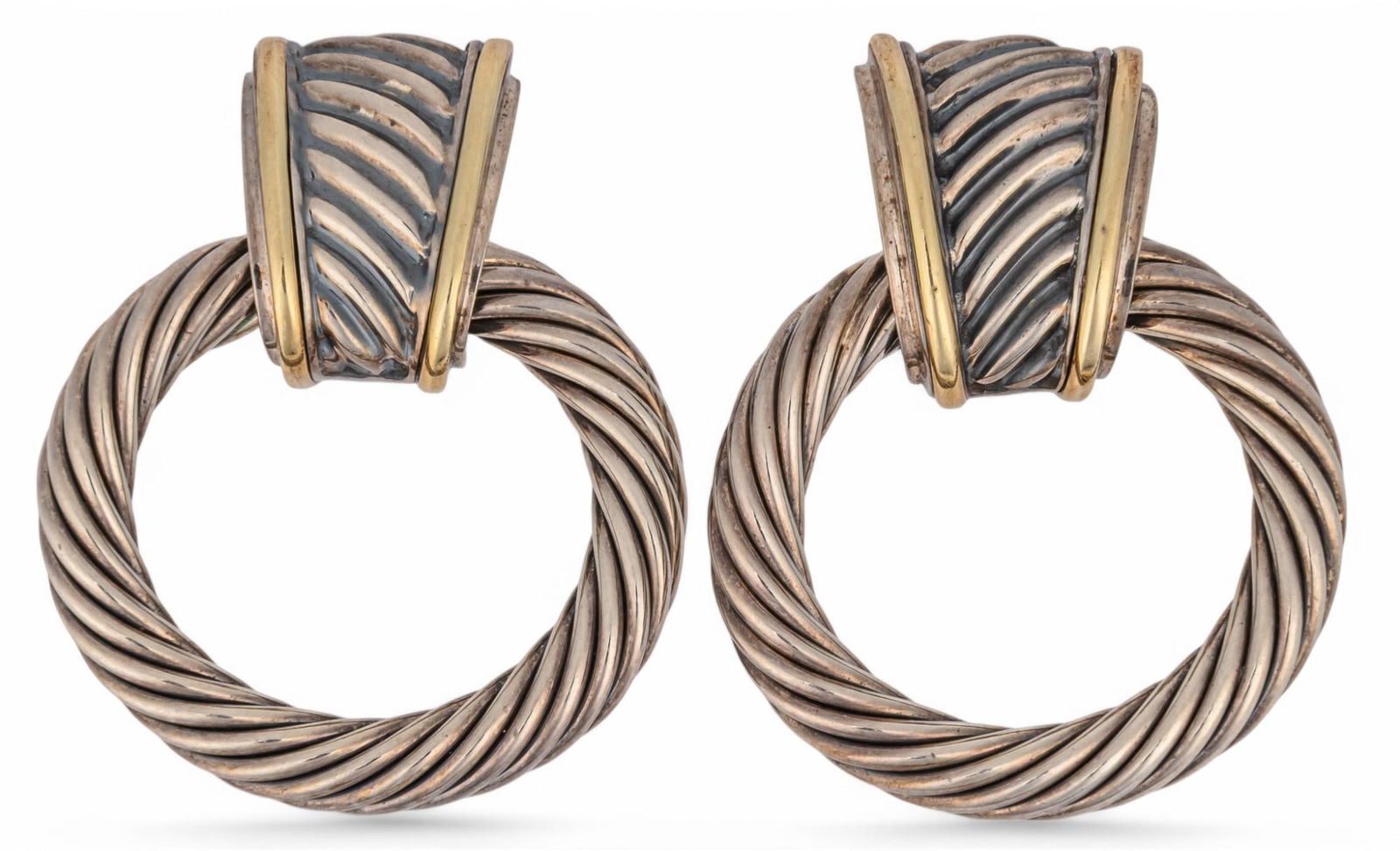 David Yurman Sterling Silver Hoop Earrings (1 of 7)