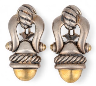 David Yurman Sterling Silver Column Earrings