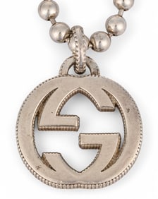 Gucci Sterling Silver Pendant Necklace
