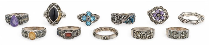 (10) Sterling Silver Rings