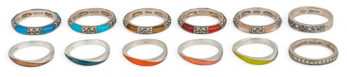 (13) Sterling Silver Rings