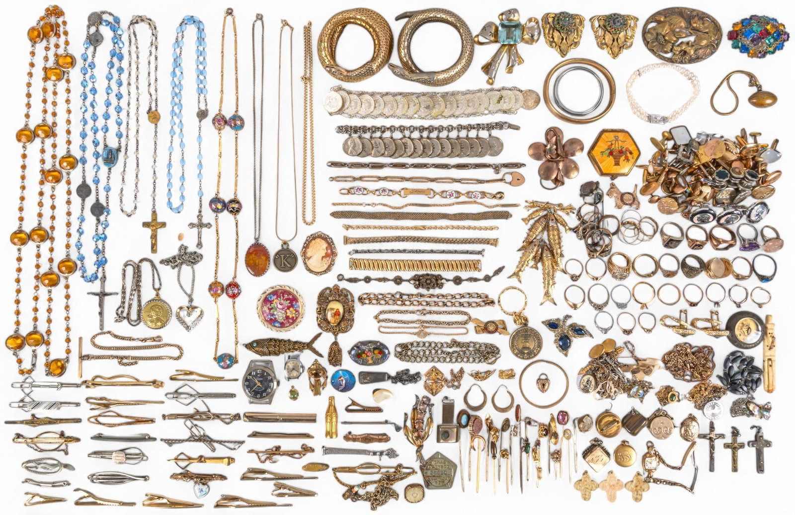 Large Collection of Costume Jewelry: Large collection of costume jewelry Property from the historic Boerne, Texas ranch of antiques dealer Theda Ann Sueltenfuss and her husband Paul DeNicola